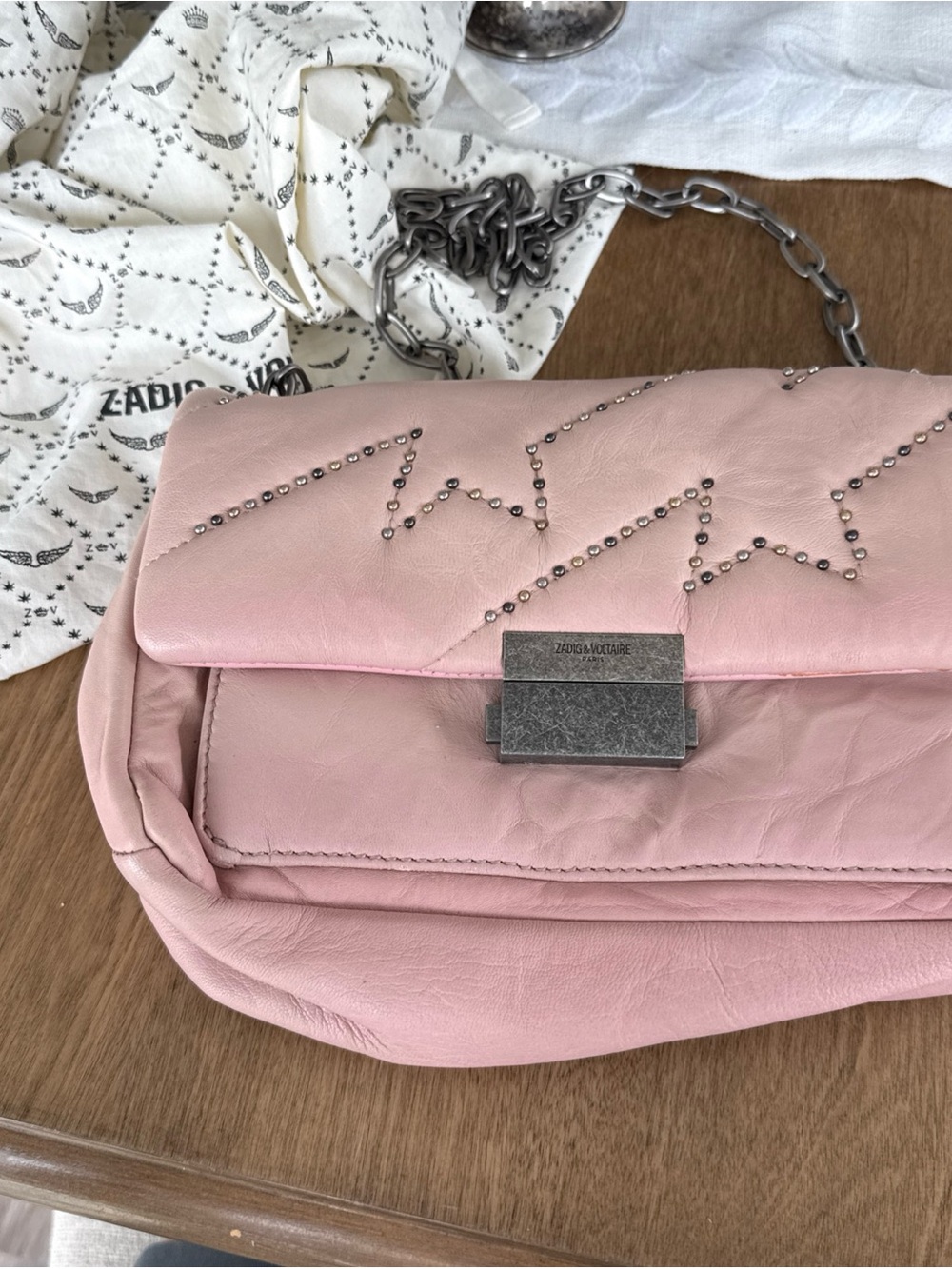 Zadig & Voltaire Ziggy bag Pink With Dust Bag